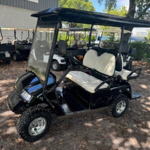 Black Lithium Street-Legal Golf Car 4 Passenger Electric Rental Model