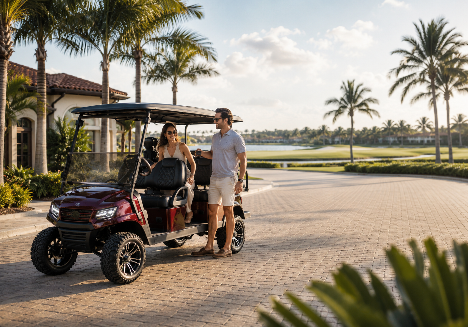 Electric and gas golf car rentals in South Florida