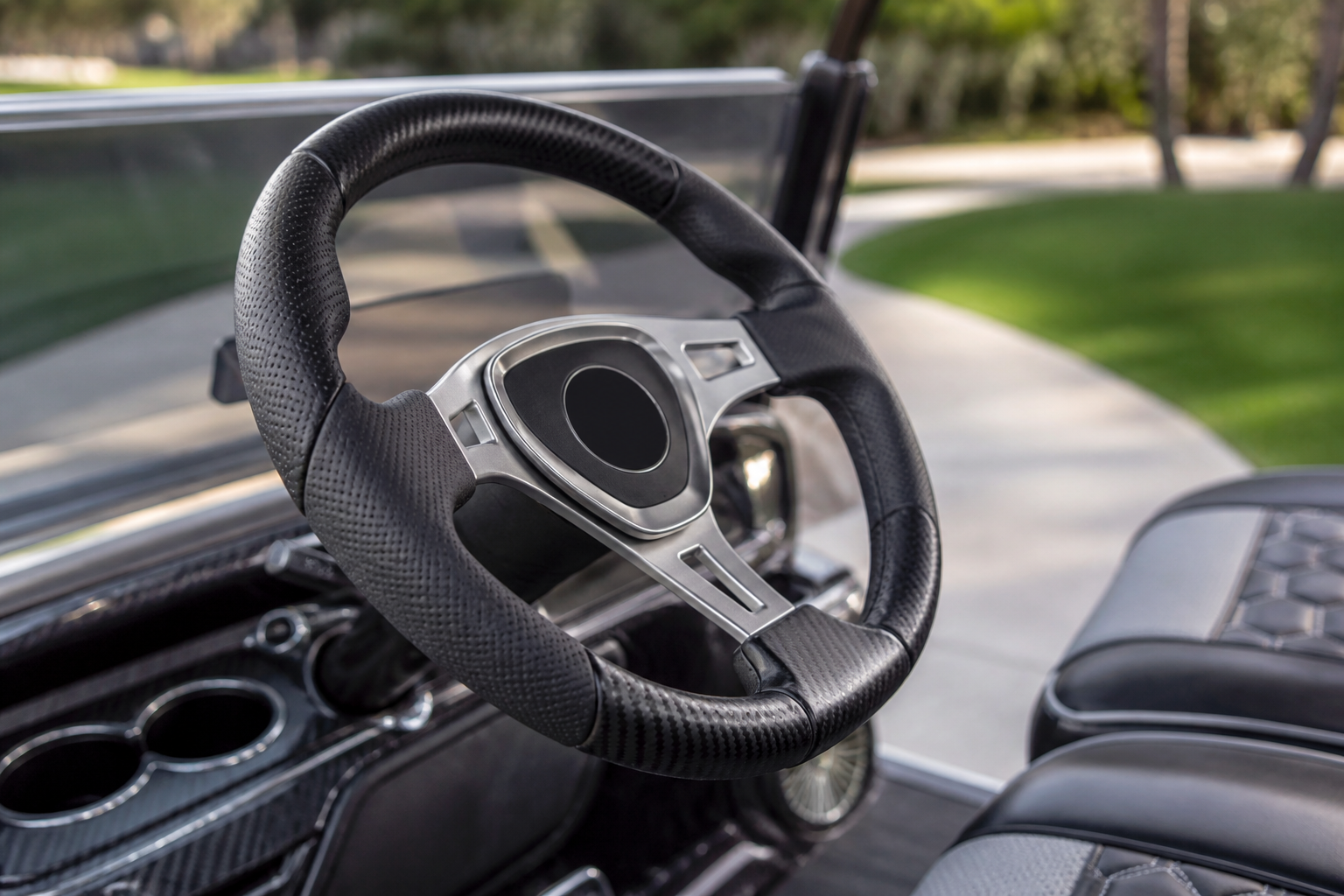 Custom Golf Cart Steering Wheel Upgrade