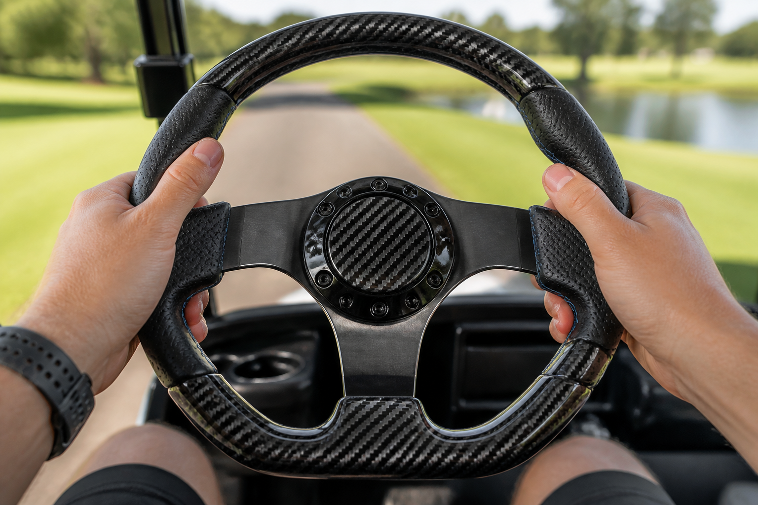 Upgraded Golf Cart Steering Wheel for Comfort