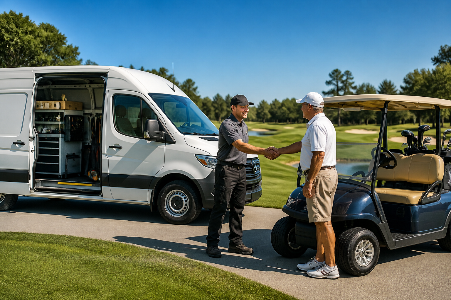 Expert On-Site Golf Cart Service making maintenance easy.