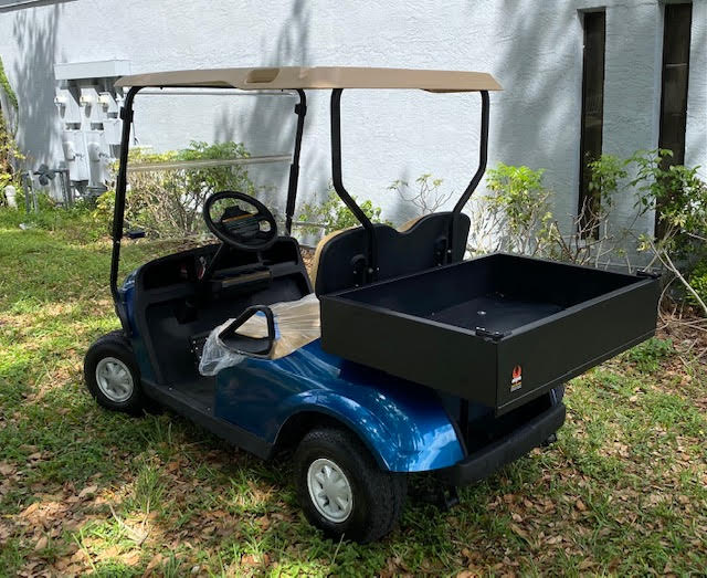 EZGO TXT Maintenance Golf Cart Blue for Sale - Image 2
