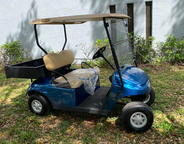 EZGO TXT Maintenance Golf Cart Blue for Sale - Image 6