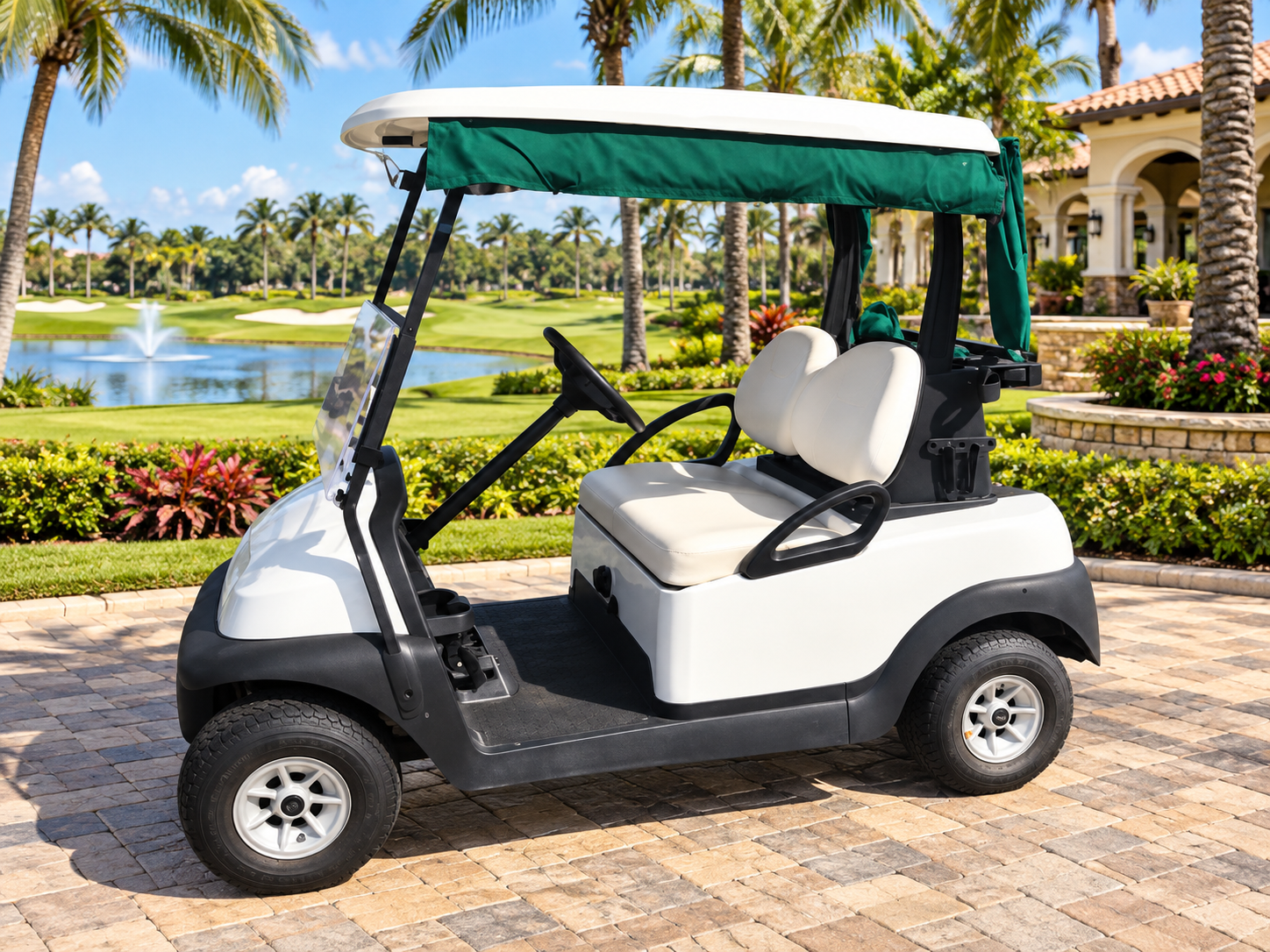 Club Car 2 Passenger Golf Cart White for Sale