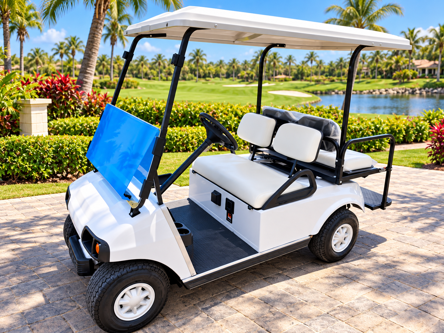 Club Car 4 Passenger Golf Cart White