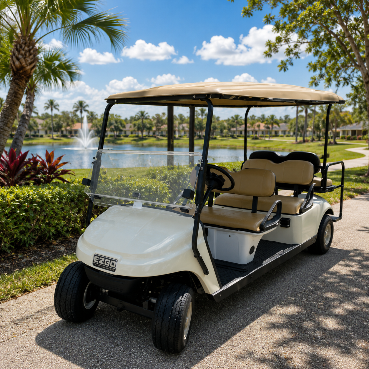 EZGO Limo Golf Cart 6 Passenger White ($10,900)