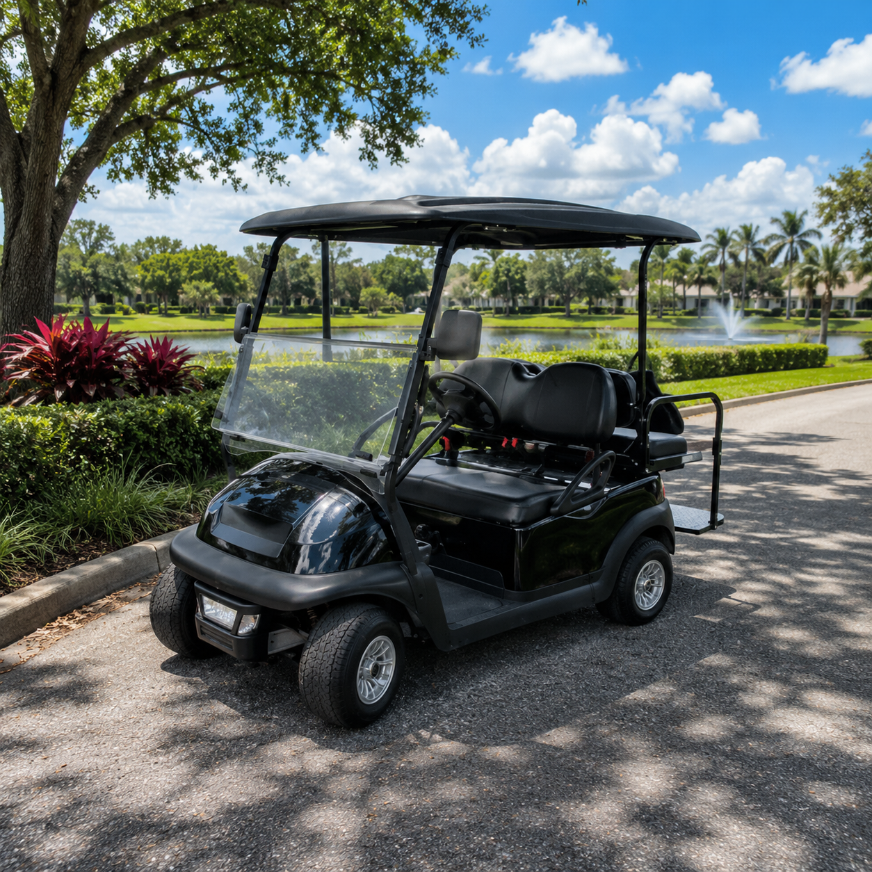 Club Car 4 Passenger Golf Cart Black Gas ($8,100)