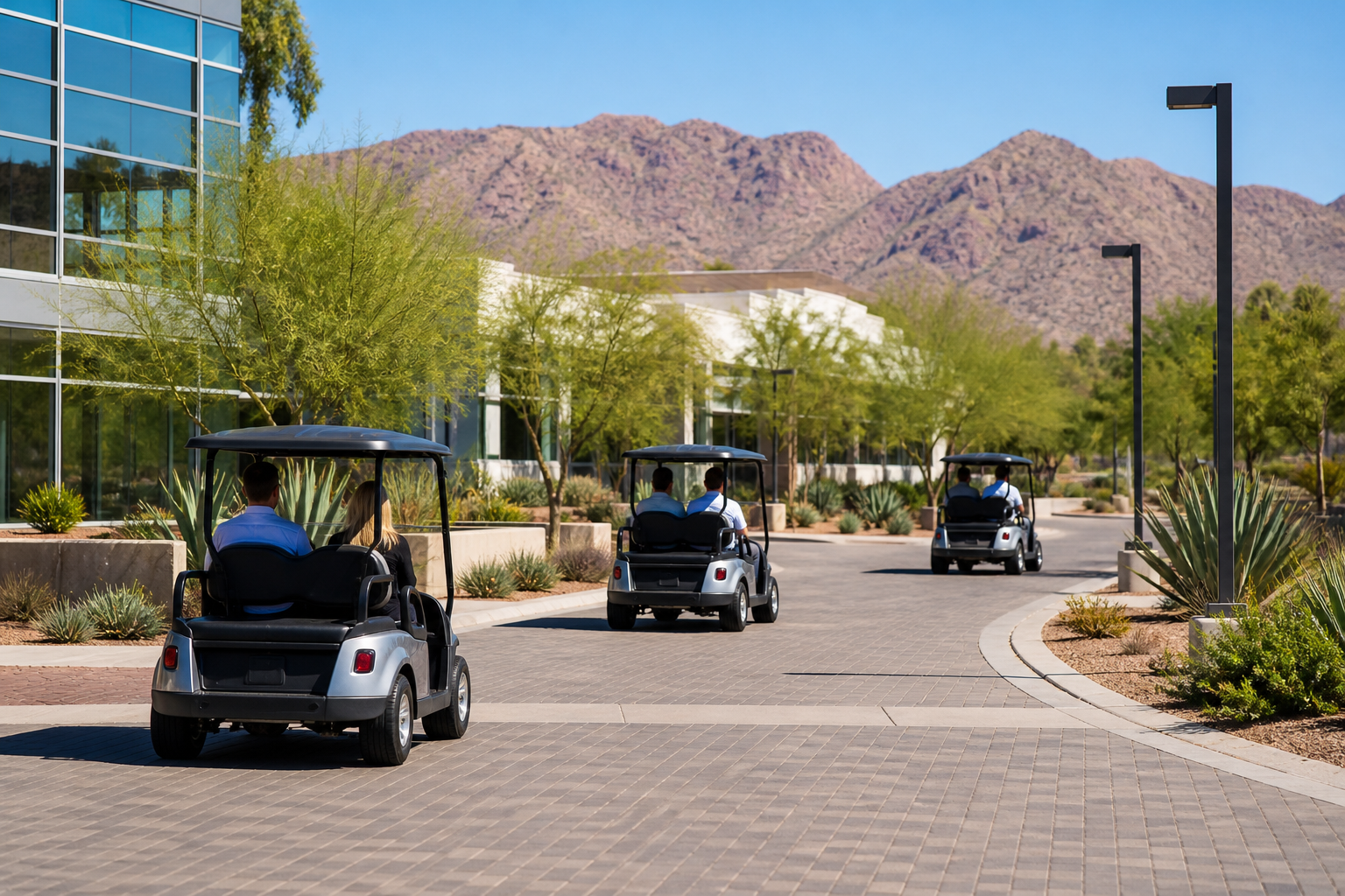 Business Golf Cart Leasing fleet in Phoenix