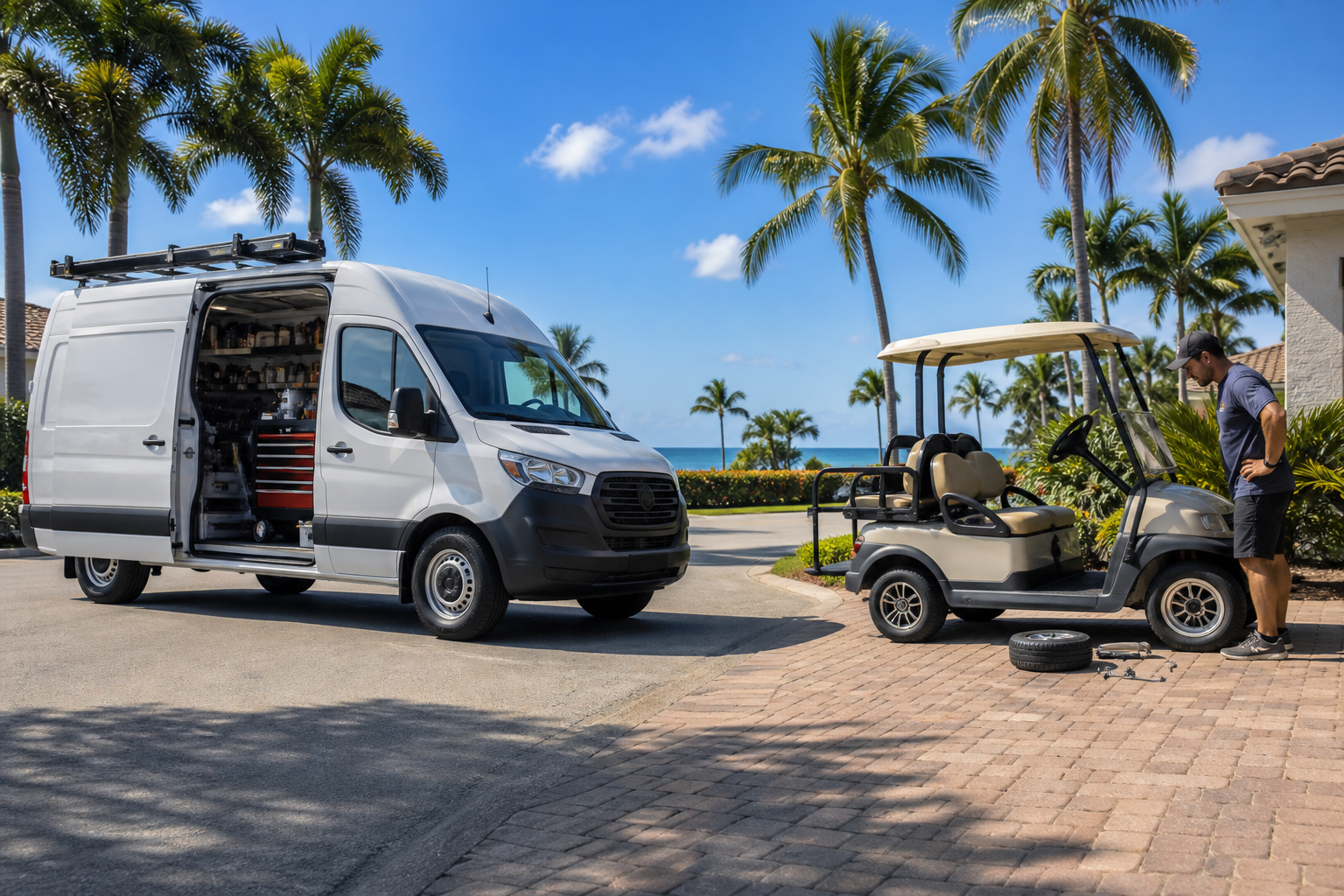 Expert Emergency Golf Cart Repair services at PHOENIX GOLF CAR SUPERSTORE in Pompano Beach.