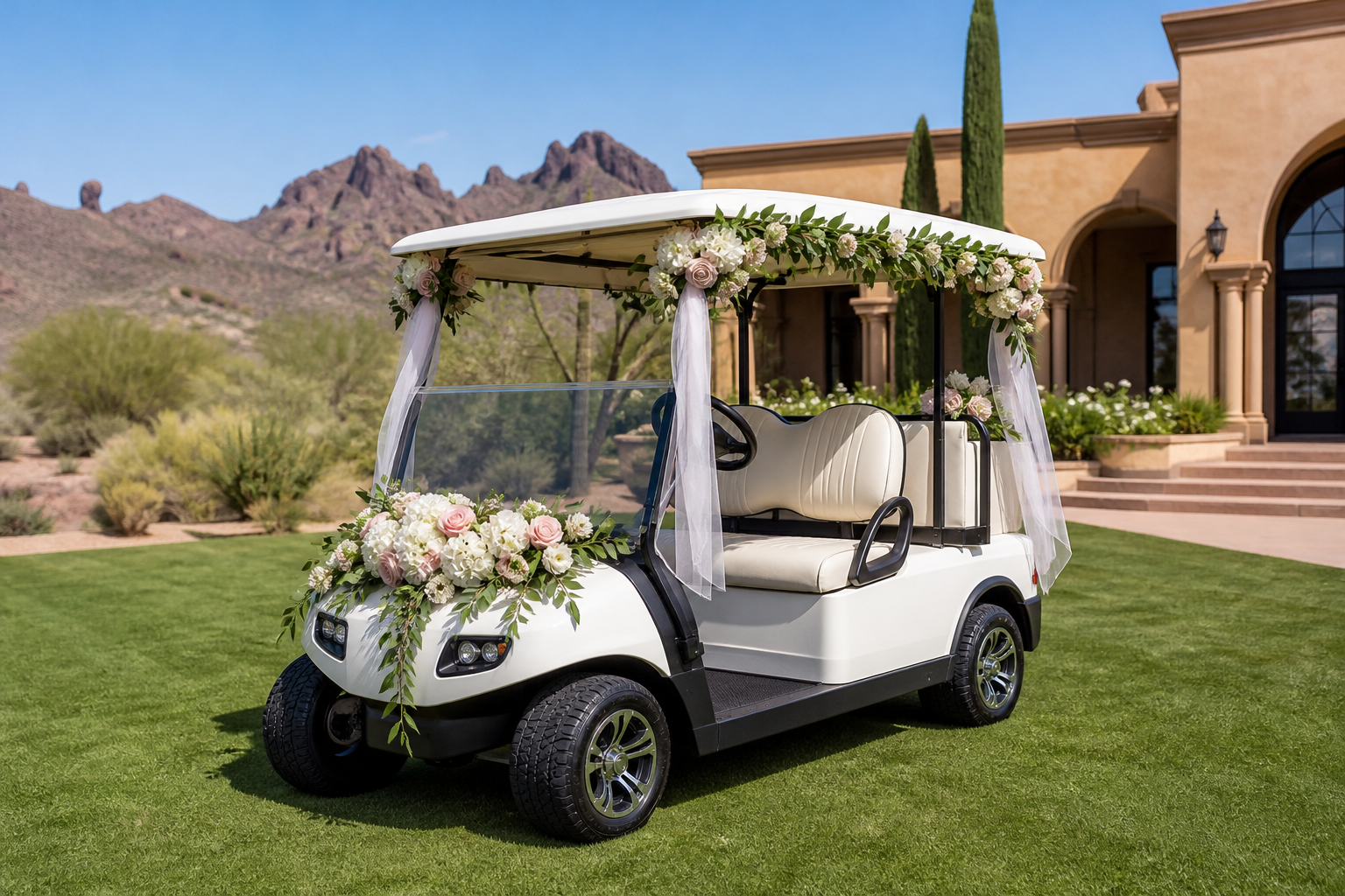Wedding Golf Cart Rentals for a luxurious Phoenix celebration.